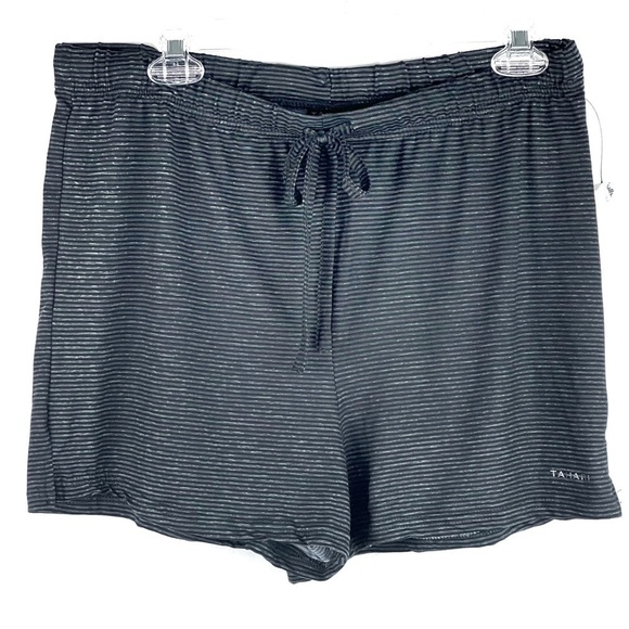 NWOT - Tahari Super Soft Drawstring Pajama Sleep Shorts Charcoal Gray Size Large - Picture 1 of 10